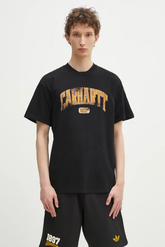 Памучна тениска Carhartt WIP S/S Lecture T-Shirt стандартна черен I034766.894G