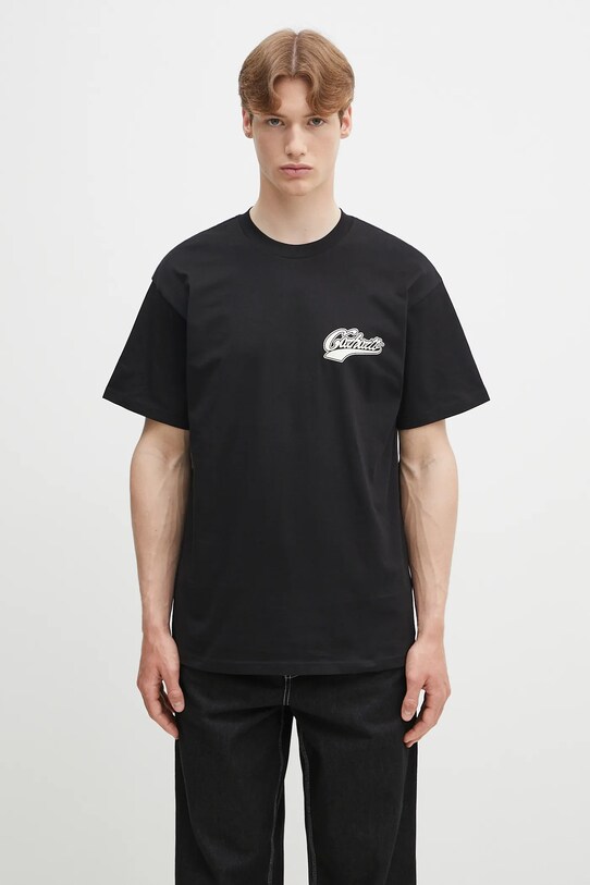 Oblečenie Bavlnené tričko Carhartt WIP S/S Logo T-Shirt I034643.89XX čierna