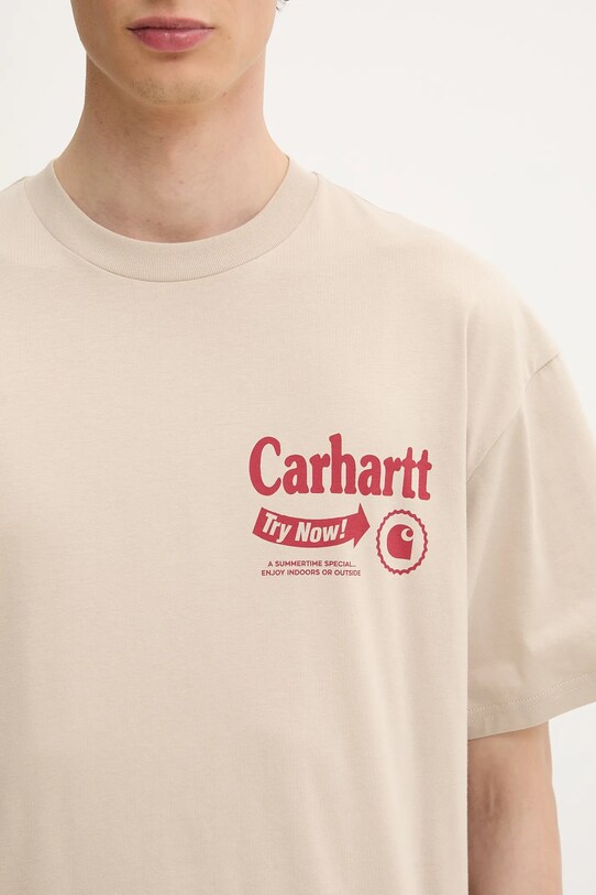 Бавовняна футболка Carhartt WIP S/S Catalogue T-Shirt бежевий I034644.2X6XX