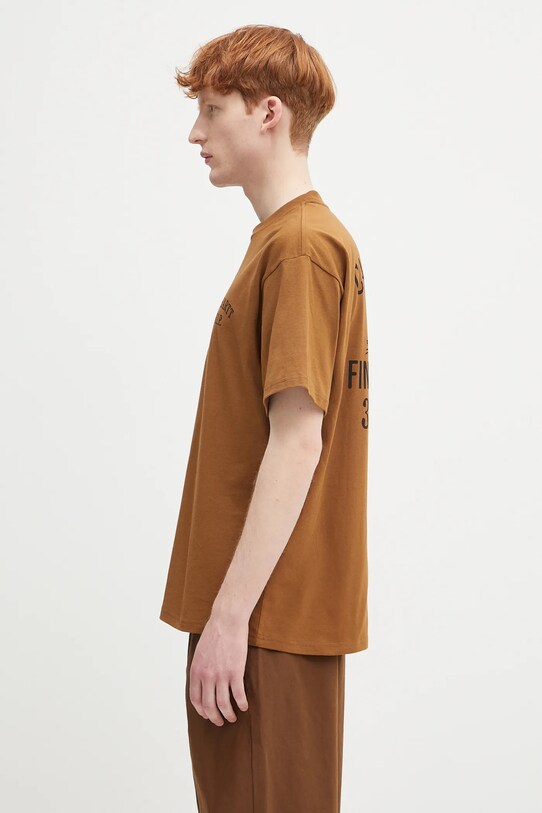 Carhartt WIP t-shirt bawełniany S/S Cabinetry T-Shirt I034779.08WXX brązowy SS25