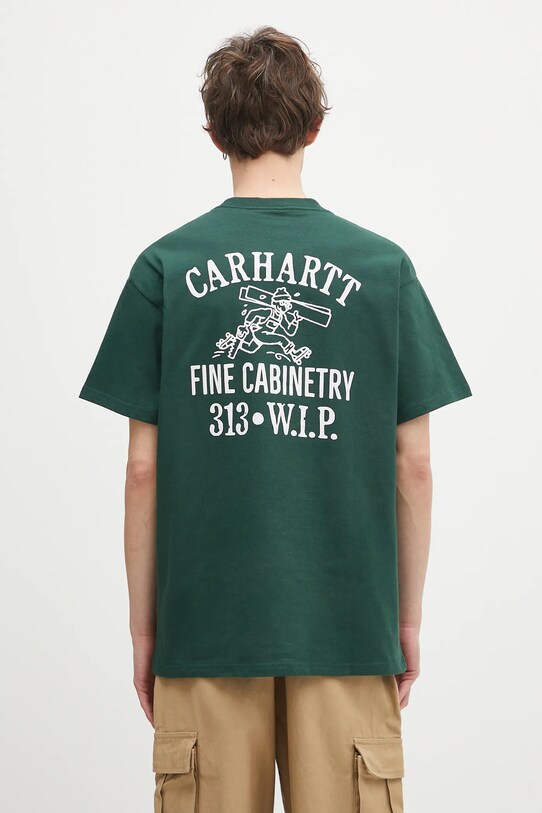 Odzież Carhartt WIP t-shirt bawełniany S/S Cabinetry T-Shirt I034779.2RQXX zielony