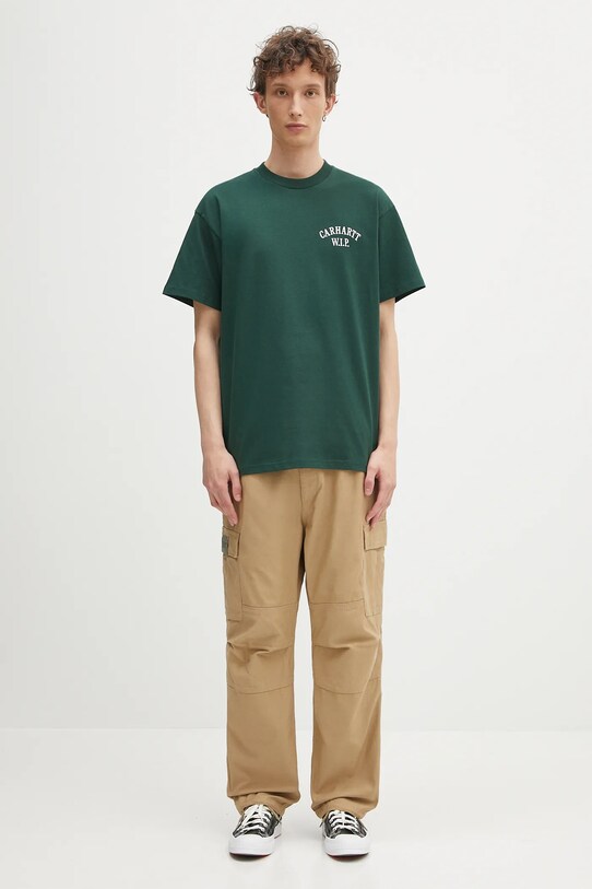 Carhartt WIP t-shirt bawełniany S/S Cabinetry T-Shirt I034779.2RQXX zielony