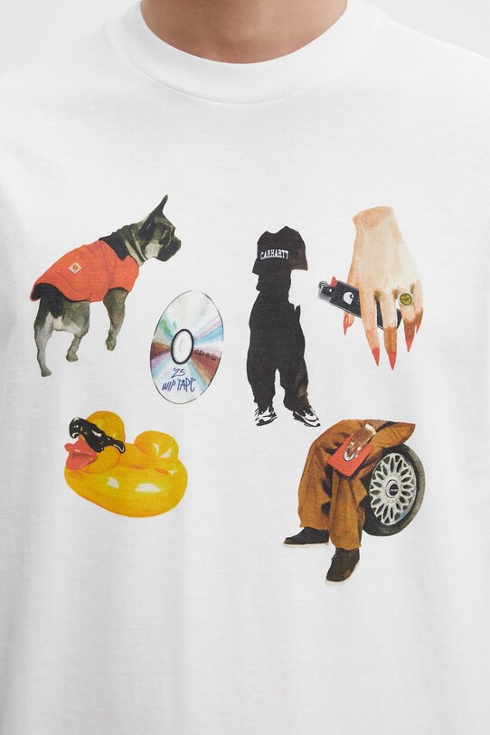 Carhartt WIP t-shirt bawełniany S/S Jacob Rochester T-Shirt biały I034780.02XX