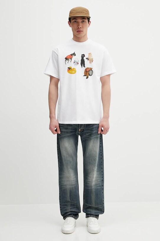 Бавовняна футболка Carhartt WIP S/S Jacob Rochester T-Shirt I034780.02XX білий