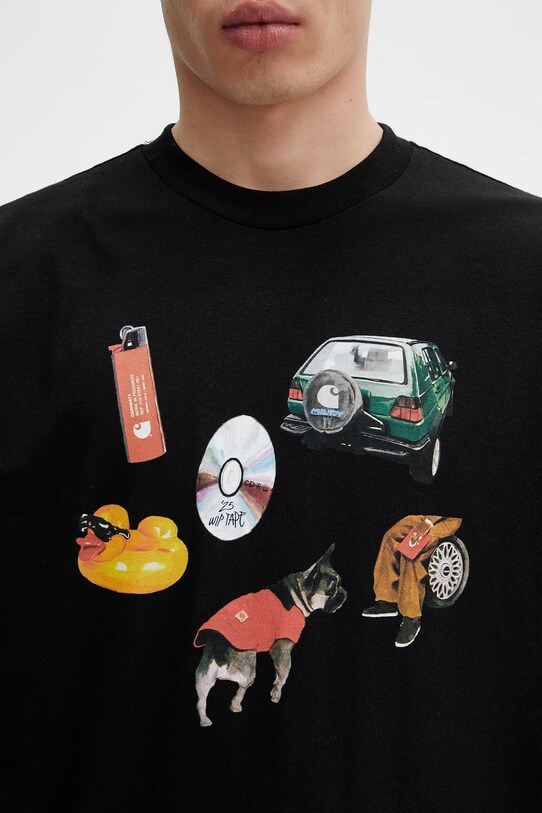 Бавовняна футболка Carhartt WIP S/S Jacob Rochester T-Shirt чорний I034780.89XX