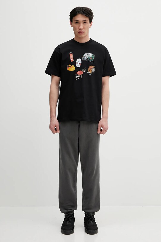 Бавовняна футболка Carhartt WIP S/S Jacob Rochester T-Shirt I034780.89XX чорний