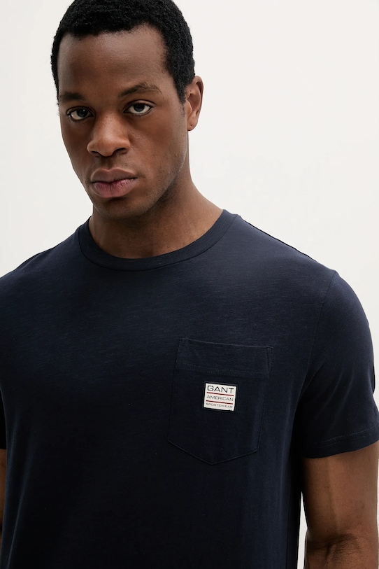 Gant t-shirt bawełniany granatowy 2003306