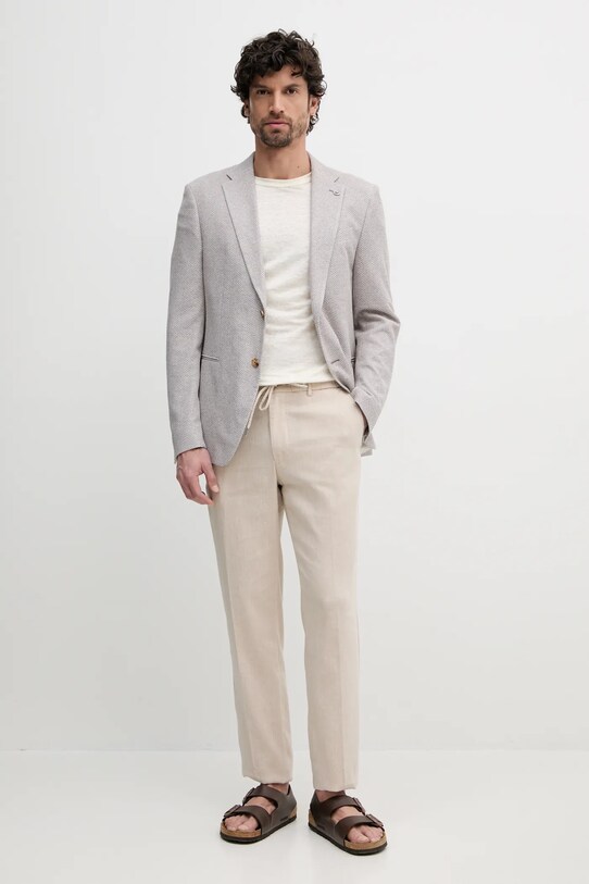 Gant maglietta in lino 2003318 beige SS25
