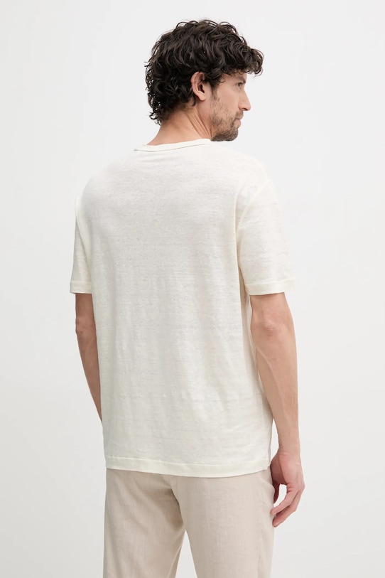 Odzież Gant t-shirt lniany 2003318 beżowy