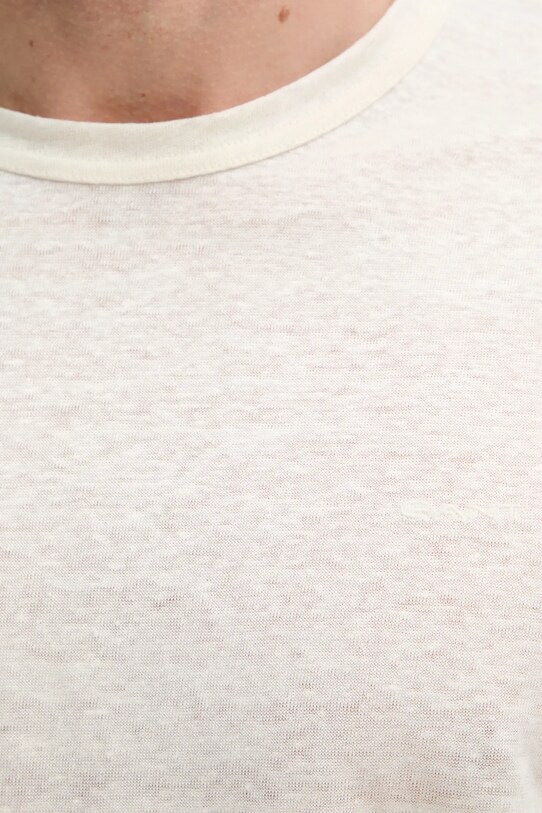 Gant t-shirt lniany 2003318 beżowy