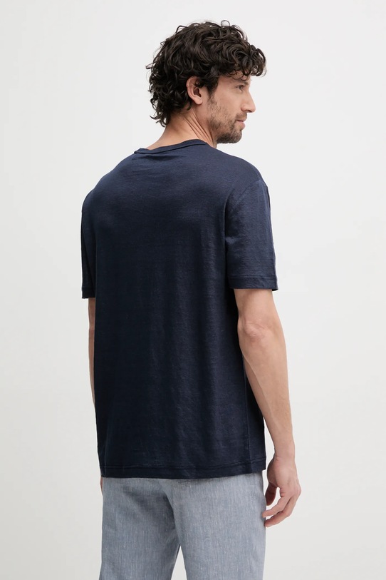 Oblačila Lanena kratka majica Gant 2003318 mornarsko modra