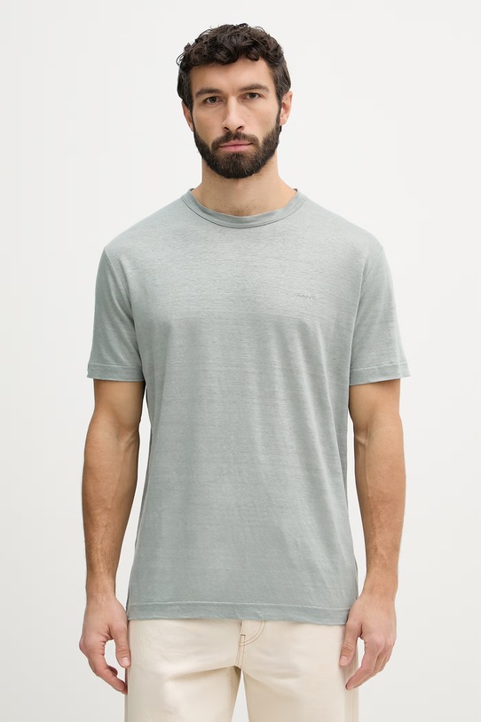 Gant t-shirt lniany zielony 2003318