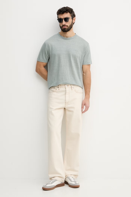 Gant t-shirt lniany 2003318 zielony SS26