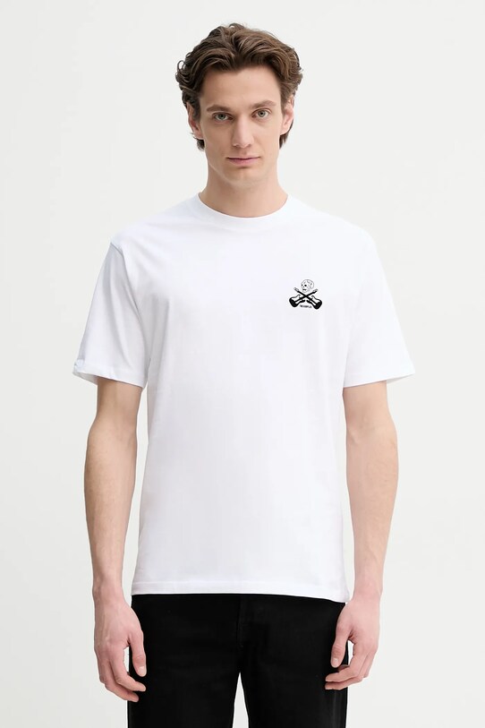 The Kooples t-shirt bawełniany regular biały HTSC30029K