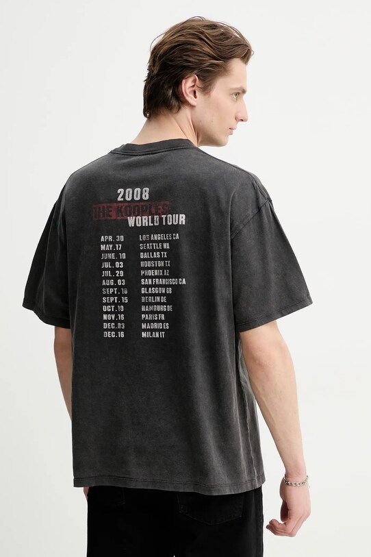 Odzież The Kooples t-shirt bawełniany HTSC30005K szary