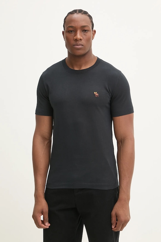 Bavlnené tričko Abercrombie & Fitch 3-pak slim tmavomodrá KI124.5044.200