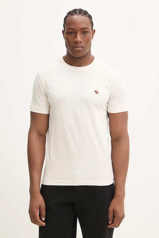 Bavlnené tričko Abercrombie & Fitch 3-pak KI124.5044.200 tmavomodrá SS25