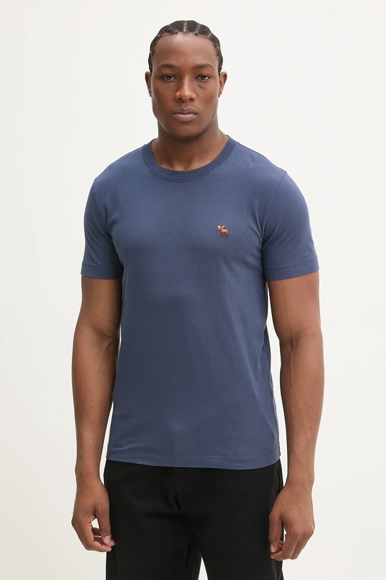 Oblečenie Bavlnené tričko Abercrombie & Fitch 3-pak KI124.5044.200 tmavomodrá