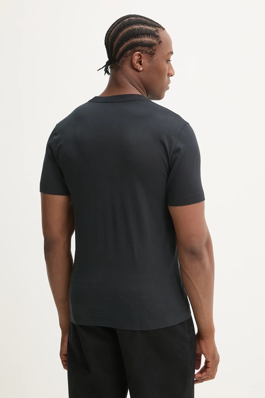 Bavlnené tričko Abercrombie & Fitch 3-pak tmavomodrá KI124.5044.200