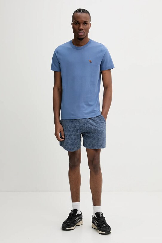 Abercrombie & Fitch t-shirt bawełniany KI124.5069.200 niebieski SS25