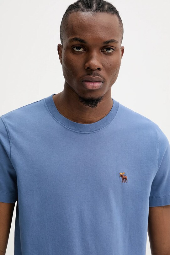 Abercrombie & Fitch t-shirt bawełniany niebieski KI124.5069.200