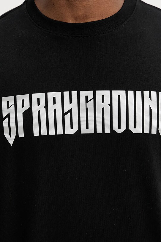 Bavlněné tričko Sprayground SP695BLK černá
