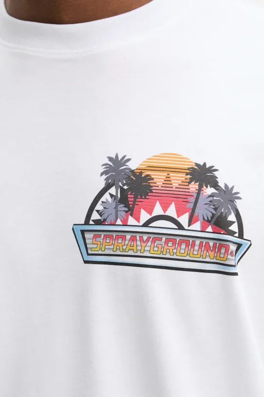 Sprayground t-shirt bawełniany SP716WHT biały