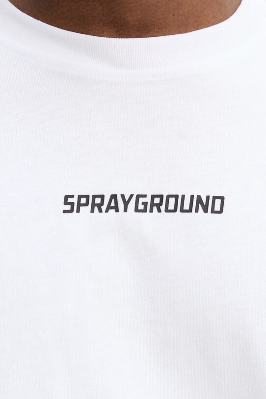 Памучна тениска Sprayground SP738WHT бял
