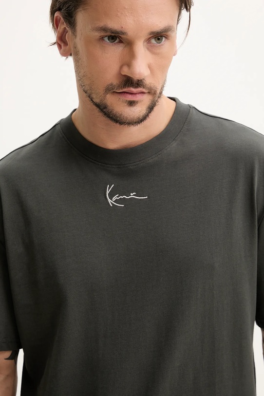 Bavlněné tričko Karl Kani šedá 60300186