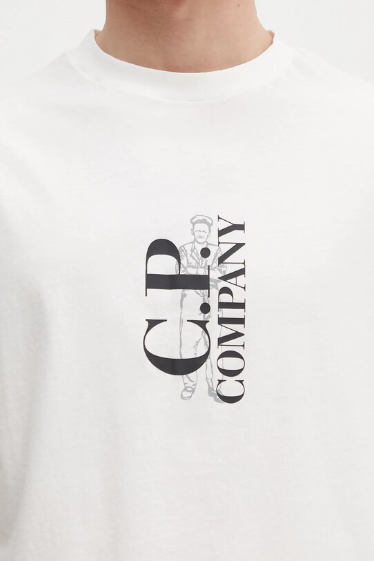 Памучна тениска C.P. Company бял 18CMTS177A005100W