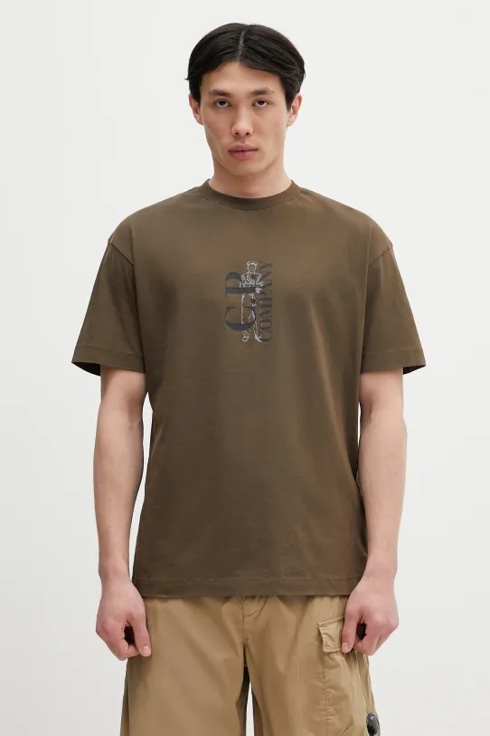 C.P. Company cotton t-shirt regular green 18CMTS177A005100W