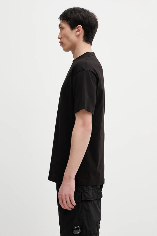 Bavlnené tričko C.P. Company 18CMTS177A005100W čierna SS25