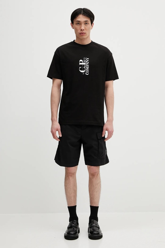 Bavlnené tričko C.P. Company čierna 18CMTS177A005100W