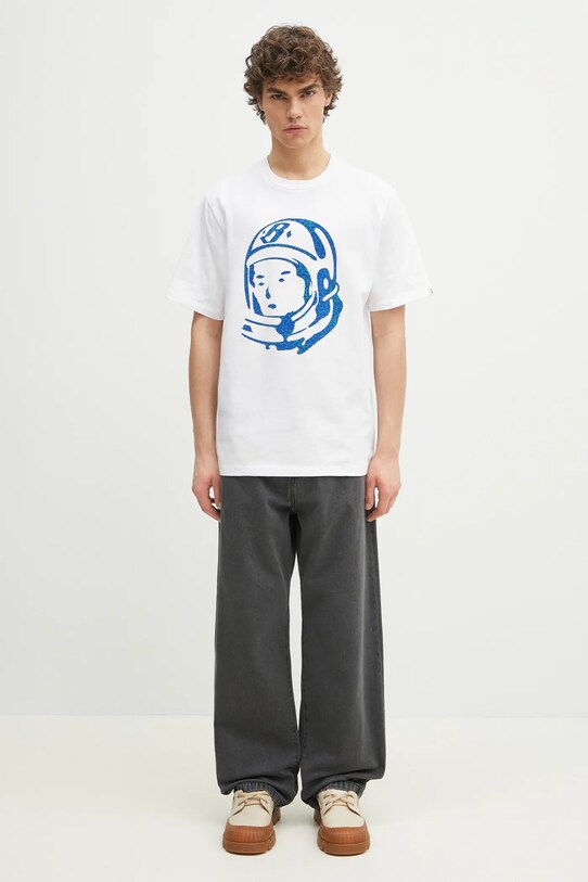 Хлопковая футболка Billionaire Boys Club Cracked Flock Print Astro T-Shirt B25156 белый