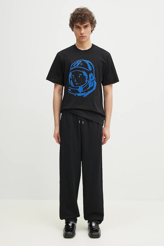Billionaire Boys Club tricou din bumbac Cracked Flock Print Astro T-Shirt B25156 negru