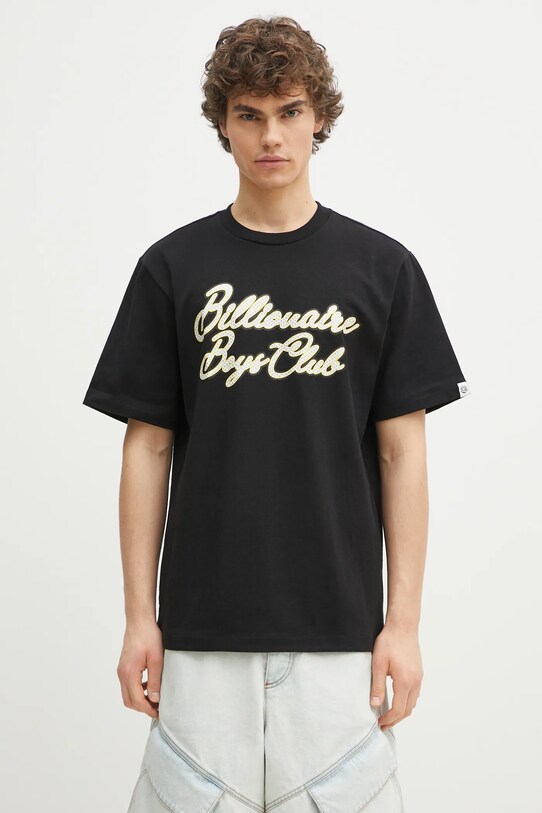 Billionaire Boys Club tricou din bumbac Diamond Script Logo T-Shirt print negru B25162