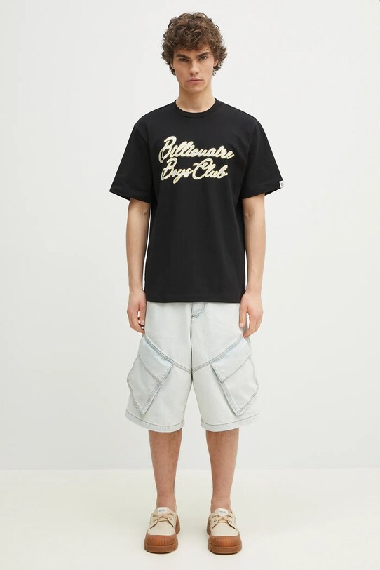 Хлопковая футболка Billionaire Boys Club Diamond Script Logo T-Shirt B25162 чёрный