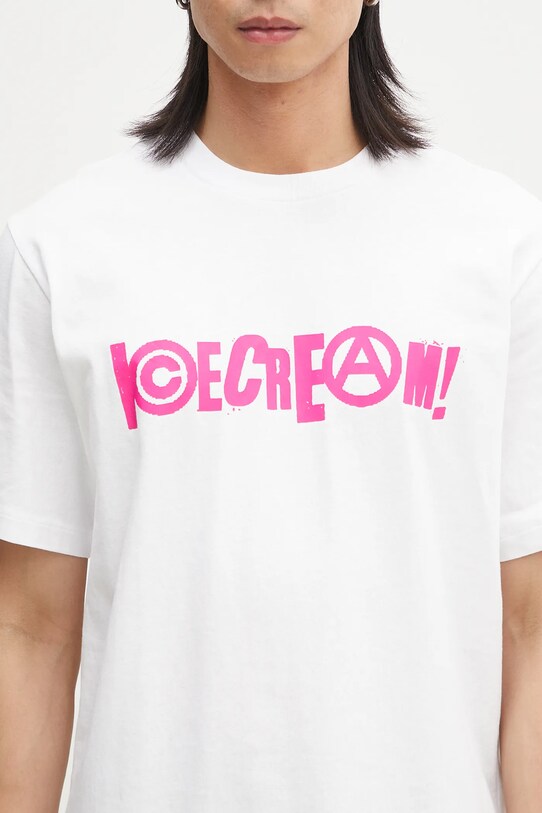 Βαμβακερό μπλουζάκι ICECREAM Anarchy T-Shirt λευκό IC24461