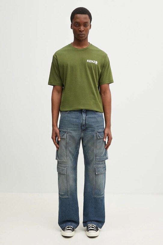 Kenzo cotton t-shirt Boke Flower 2.0 FF55TS4894SG.50 green