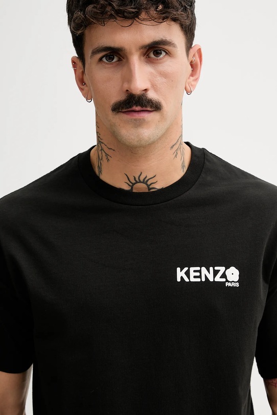 Kenzo tricou din bumbac Boke Flower 2.0 negru FF55TS4894SG.99J