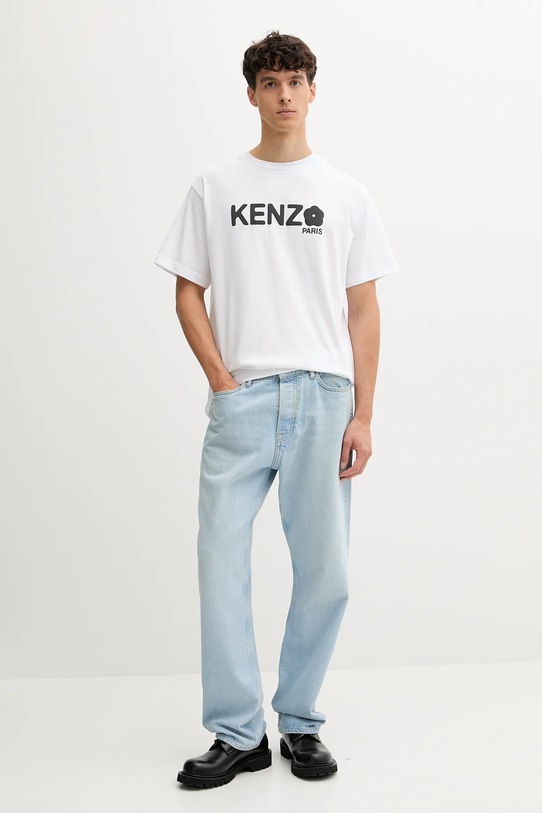 Bavlněné tričko Kenzo Boke Flower 2.0 FF55TS4914SG.01 bílá SS25