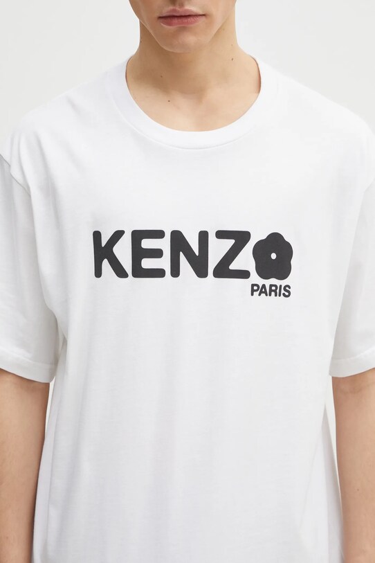 Bavlněné tričko Kenzo Boke Flower 2.0 bílá FF55TS4914SG.01