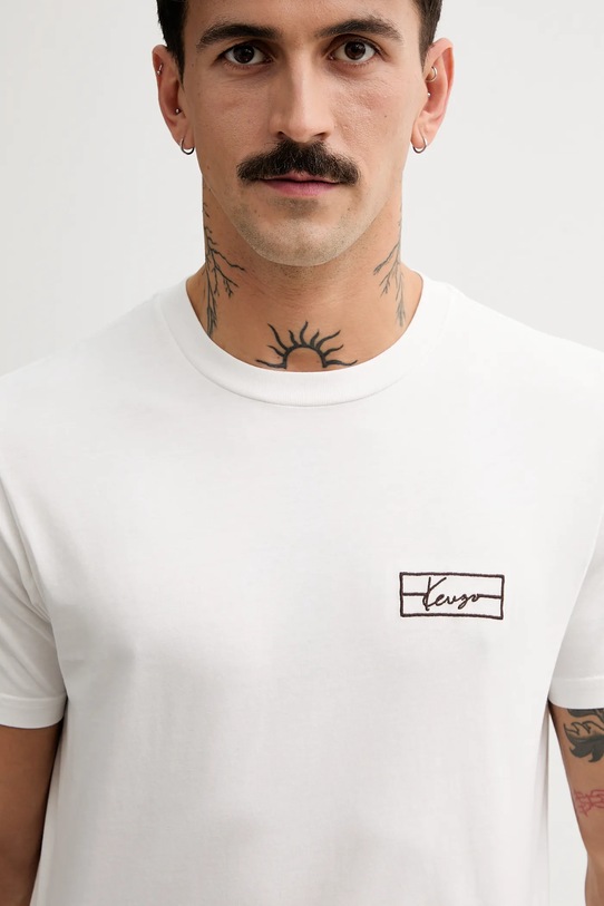 Kenzo t-shirt bawełniany biały FF55TS5254SO.02