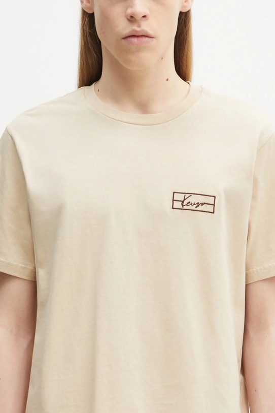 Kenzo t-shirt bawełniany beżowy FF55TS5254SO.11