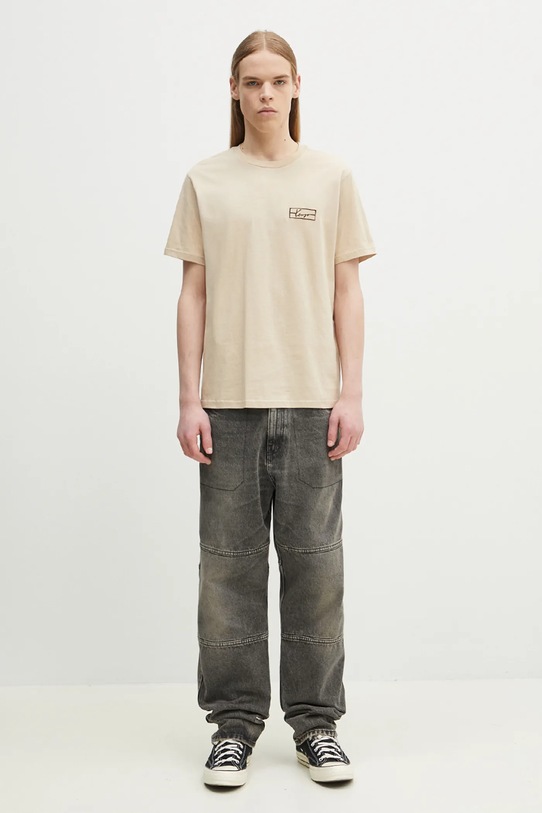 Kenzo t-shirt bawełniany FF55TS5254SO.11 beżowy