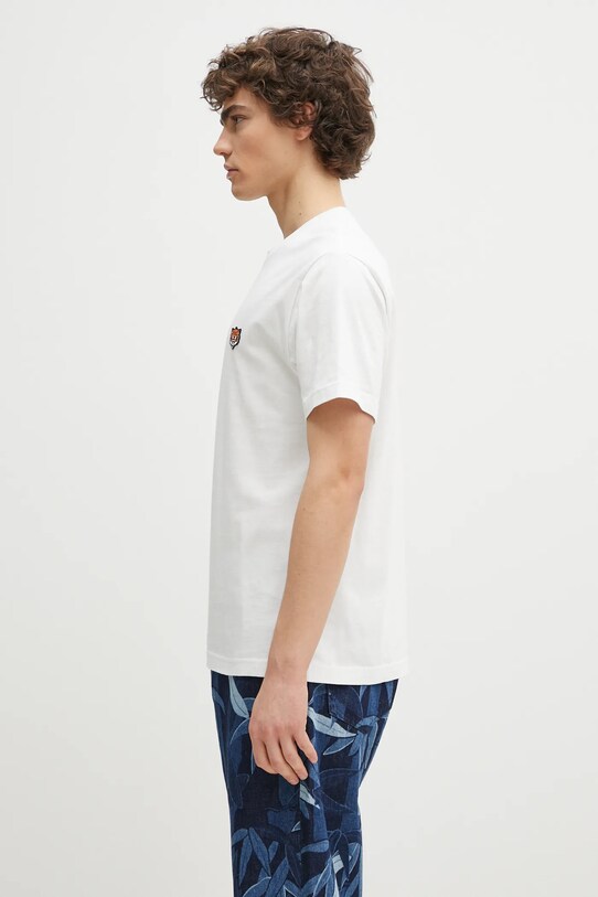 Kenzo cotton t-shirt Happy Tiger FF55TS5274SG.02 white SS25