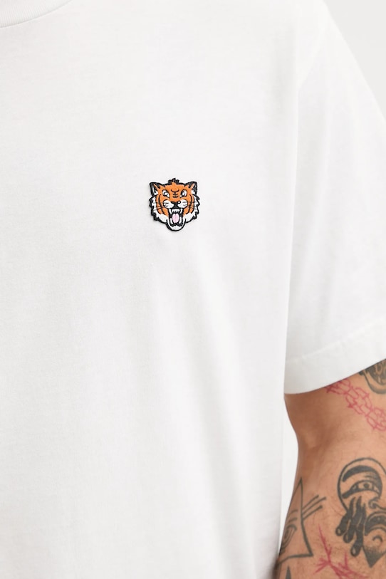 Kenzo t-shirt bawełniany Happy Tiger FF55TS5274SG.02 biały