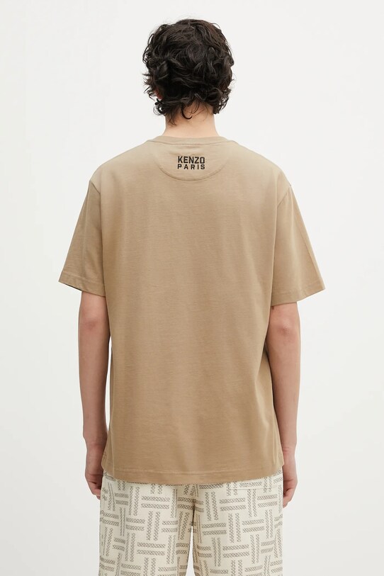 Ρούχα Βαμβακερό μπλουζάκι Kenzo Happy Tiger FF55TS5274SG.10 πράσινο