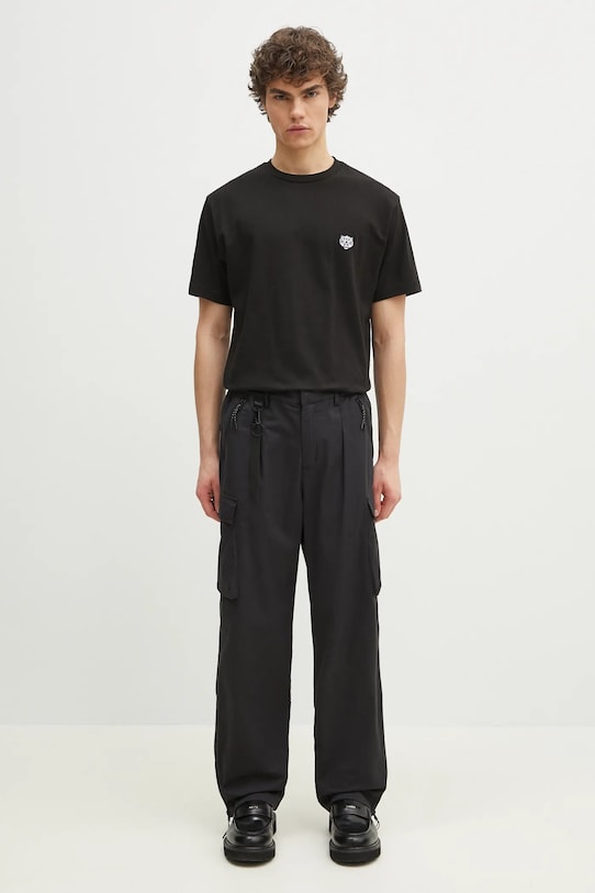 Хлопковая футболка Kenzo Happy Tiger FF55TS5274SG.99J чёрный