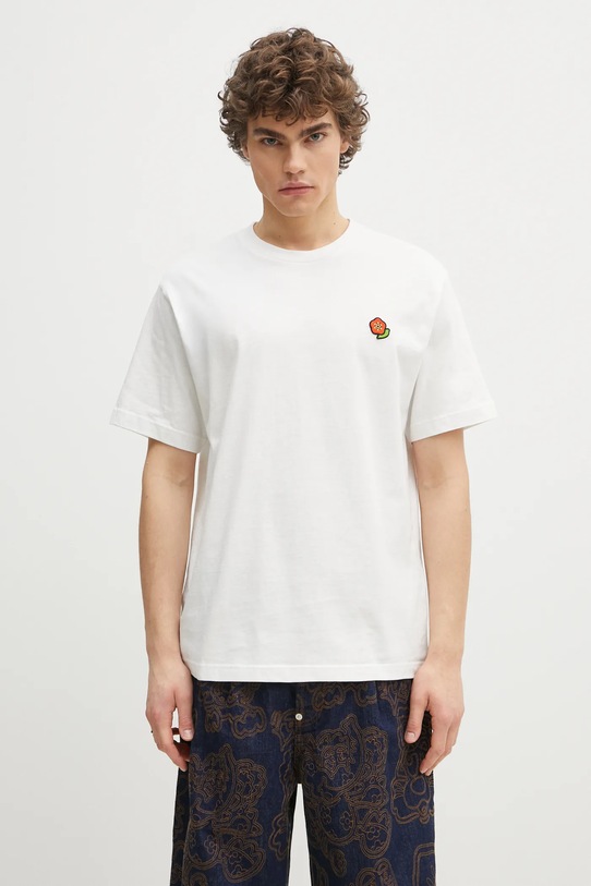 Памучна тениска Kenzo Pop щампа бял FF55TS5284SG.02